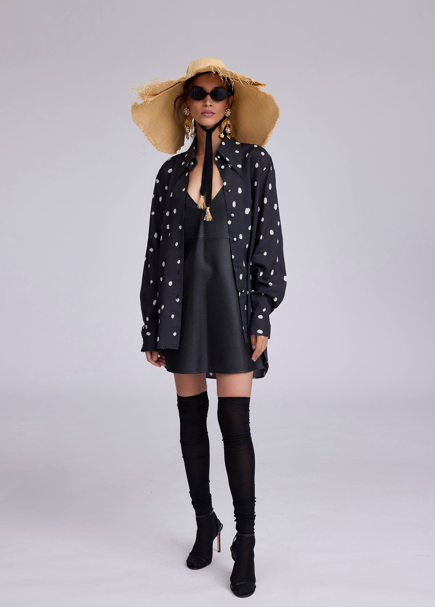 Black with White Dot