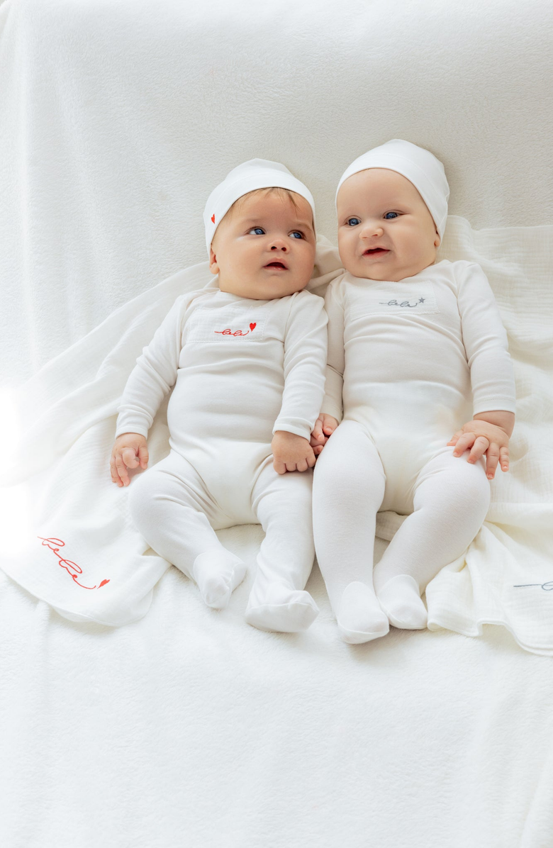 NoggiWear Girls Layette Velour Patch Footie, Alternate, color, Velour Patch