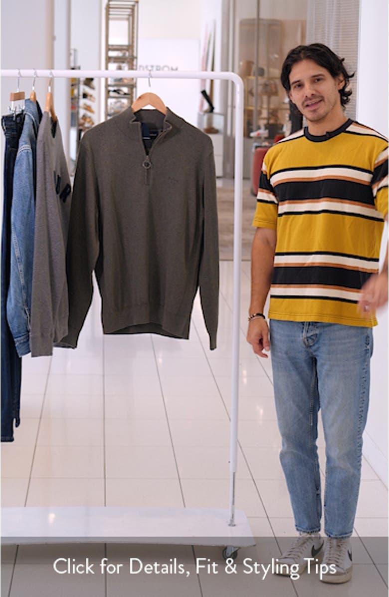 Cotton Quarter Zip Sweater, sales video thumbnail