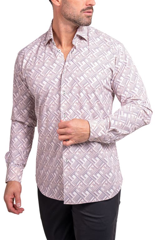 Maceoo Fibonacci Ascension Contemporary Fit Button-up Shirt In Multi