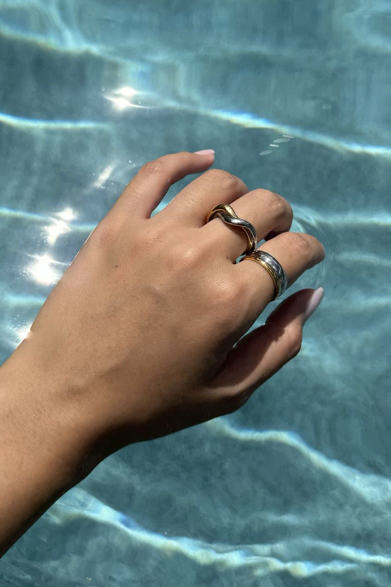 Love Wave Ring, Alternate, color, Gold-Silver