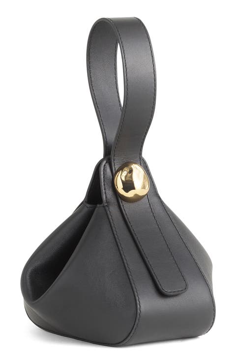 The Sculpted Metal Wristlet Bag