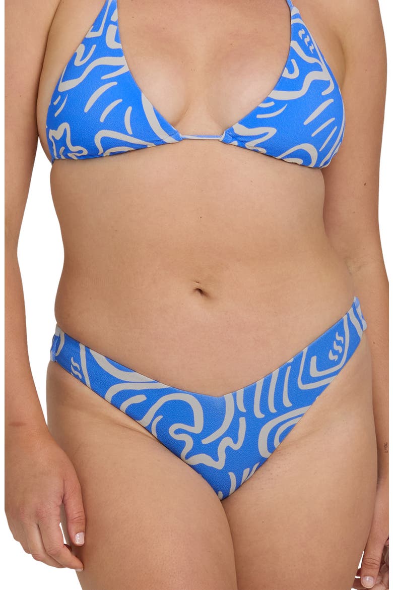 Le Love V-Cut Hike Bikini Bottoms, Alternate, color, TRUE BLUE