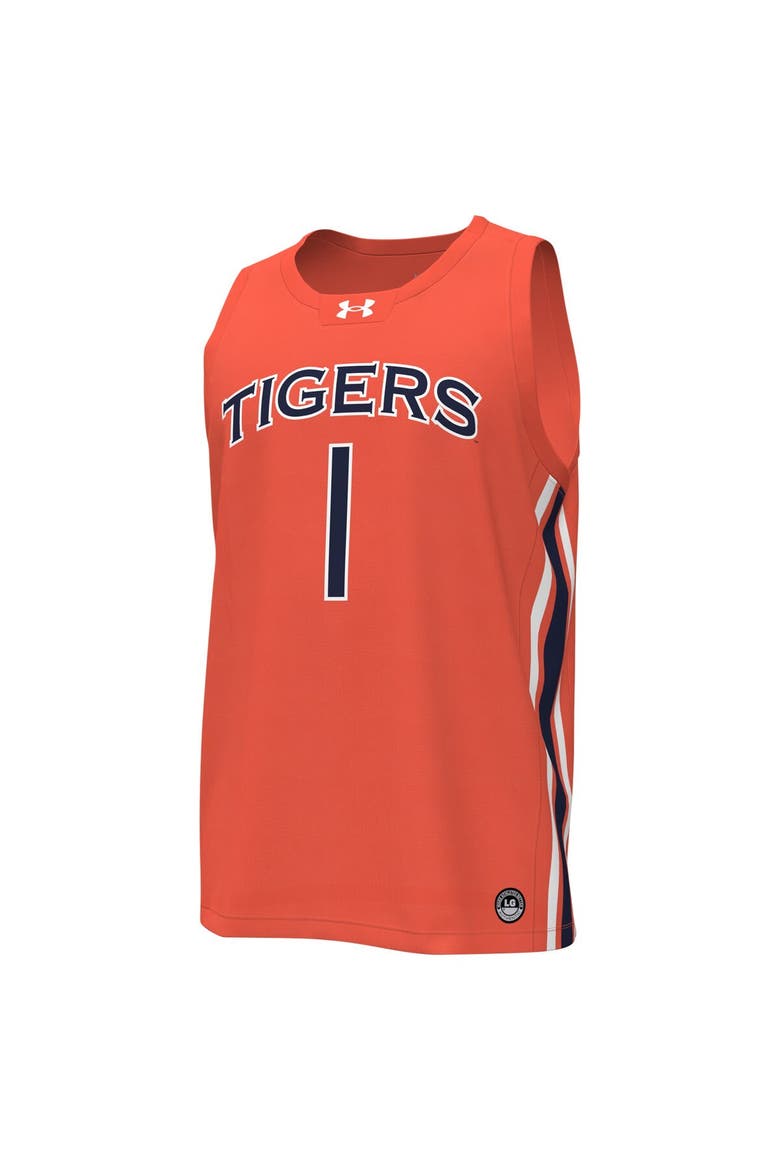 Men's Under Armour #1 Orange Auburn Tigers Replica Basketball Jersey, Alternate, color, Orange