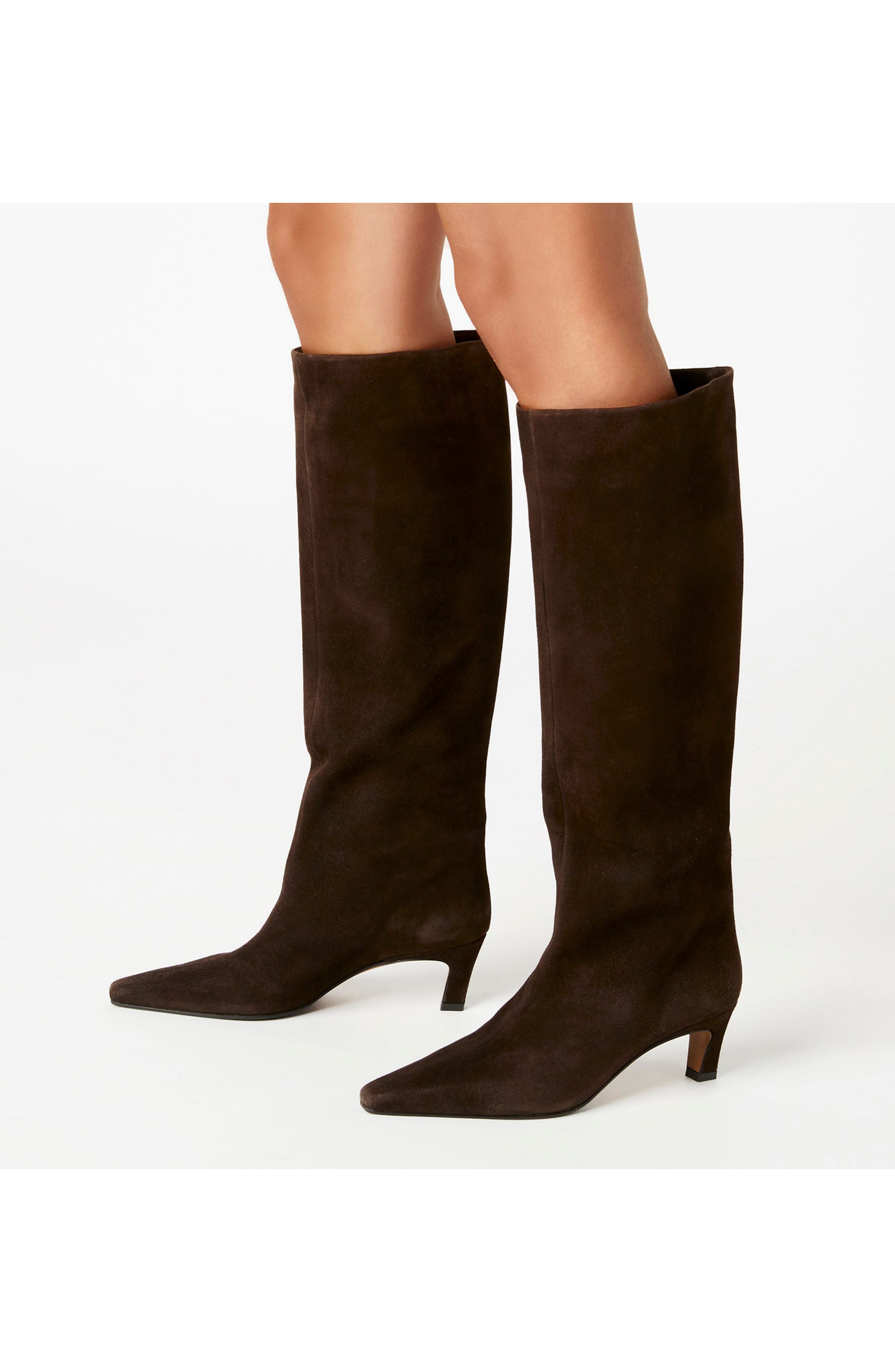 Basel Waterproof Knee High Boot, Alternate, color, BRUNETTE SUEDE