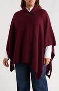 Lauren Ralph Lauren Buckle Collar Sweater Poncho