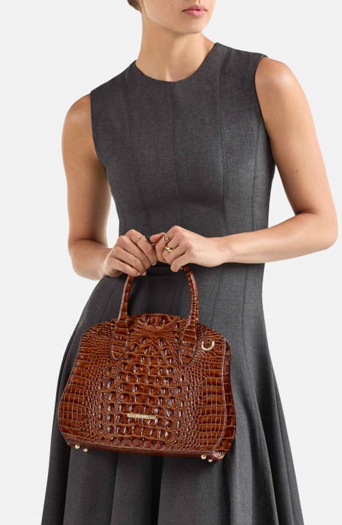 Brahmin Rosetta Croc Embossed Leather Satchel