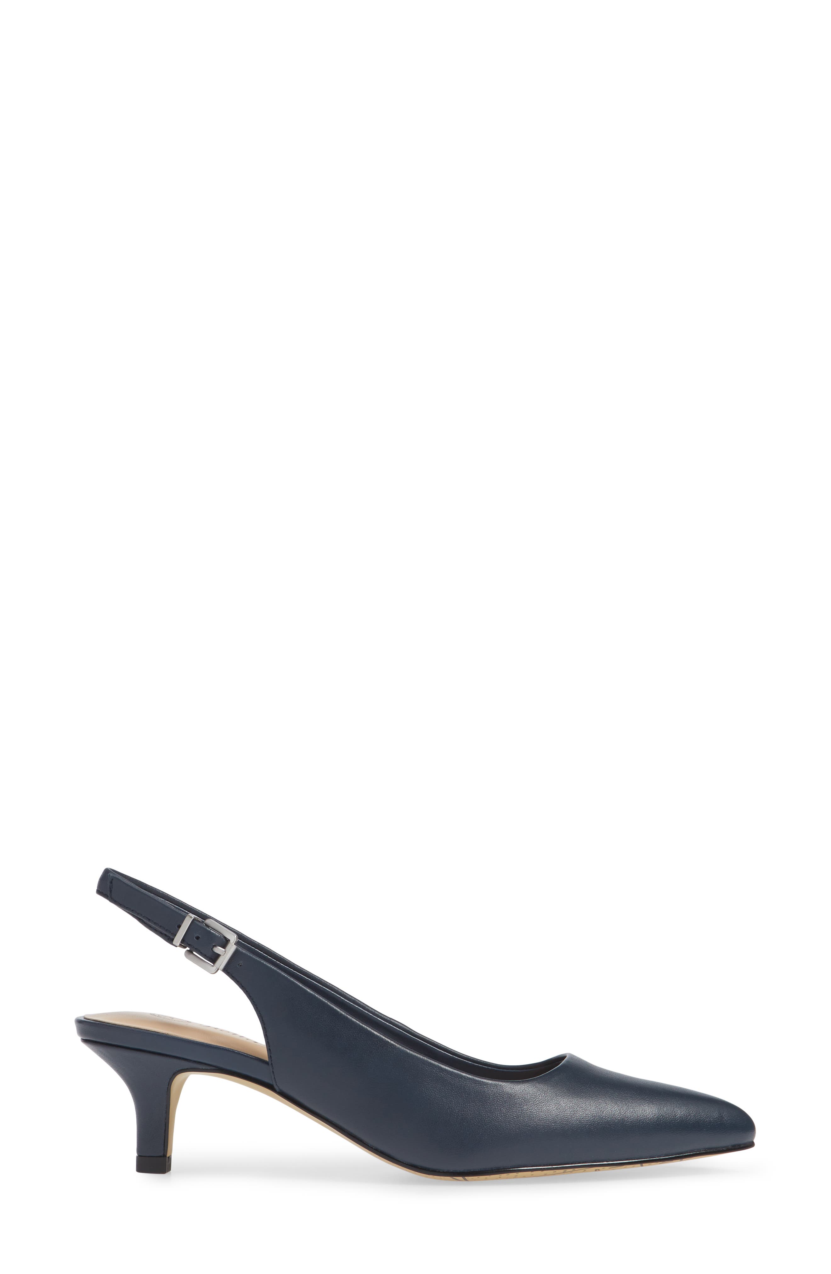 Scarlette Kitten Heel Slingback Pump, Alternate, color, NAVY