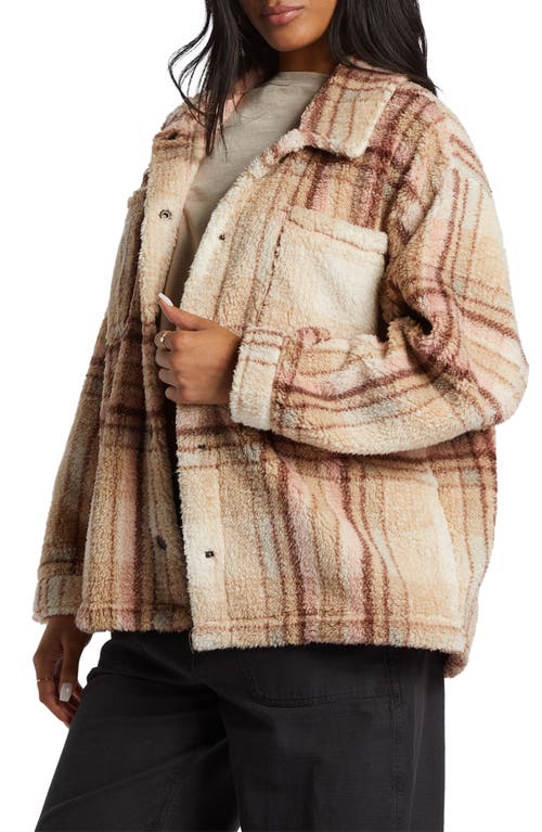 BILLABONG BILLABONG SUNDOWN HIGH PILE FLEECE SNAP-UP JACKET 