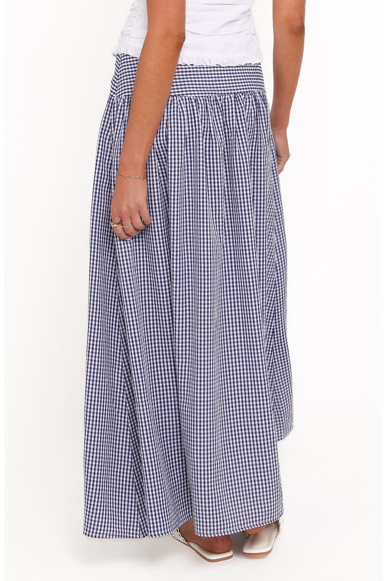 Laurita Gingham Maxi Skirt, Alternate, color, NAVY GINGHAM