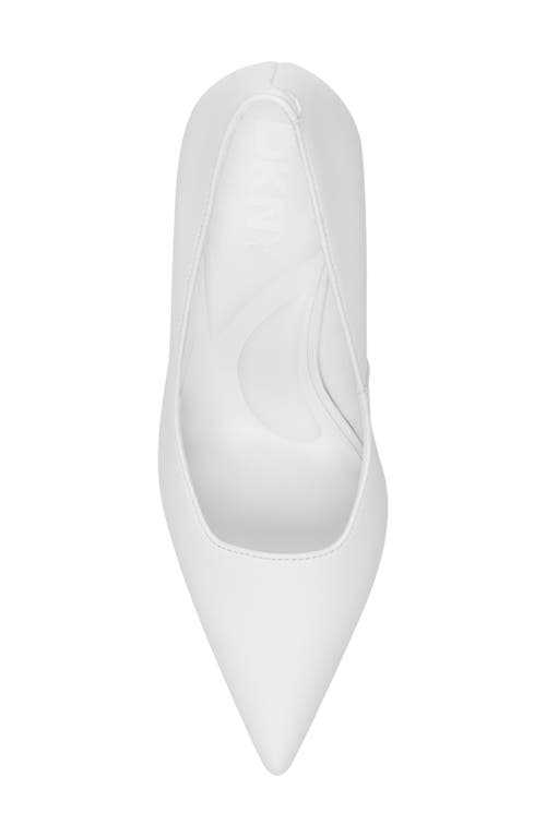 Dkny Mickel Pointed Toe Pump In White