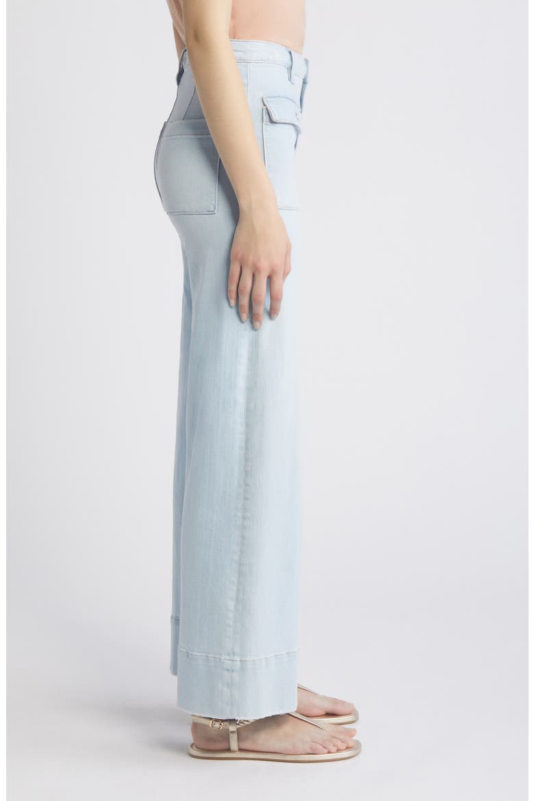 The '70s Patch Pocket Ankle Wide Leg Jeans, Alternate, color, CLARITY CLEAN