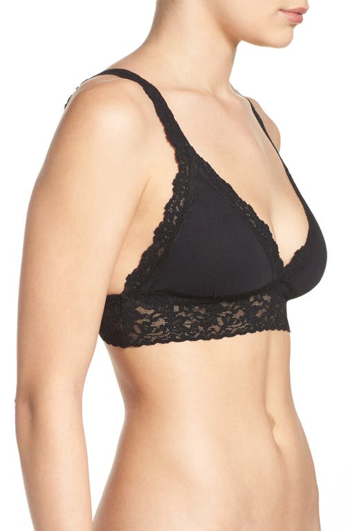 Hanky Panky Stretch Cotton Bralette In Black