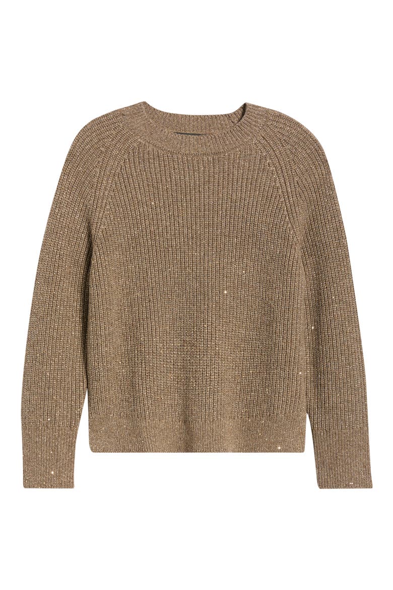 Kimberly Sequin Raglan Sleeve Sweater, Alternate, color, TOFFEE