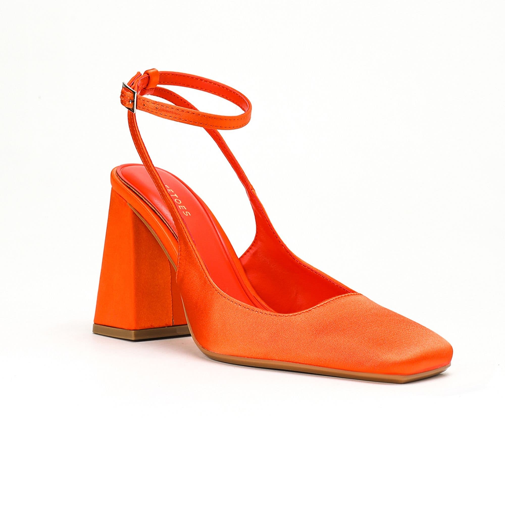 Madison Ivory Block Heels, Main, color, Orange