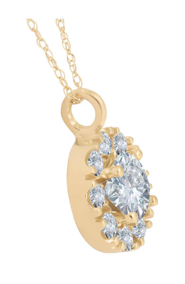 Bliss Diamond 14K Gold 1 1/2ct Circle Round Lab Grown Diamond Pendant Necklace, Alternate, color,