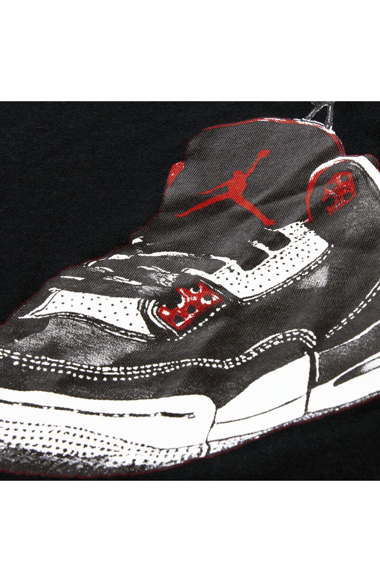 Jordan Kids' AJ3 Shoe Strings Graphic T-Shirt, Alternate, color, Black