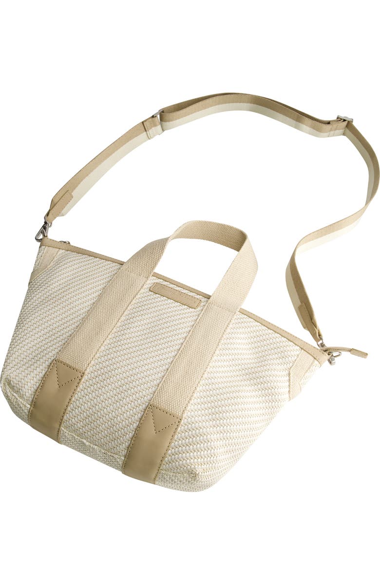 Tommy Bahama Soft Woven Zip-Top Tote, Alternate, color, Tan/White