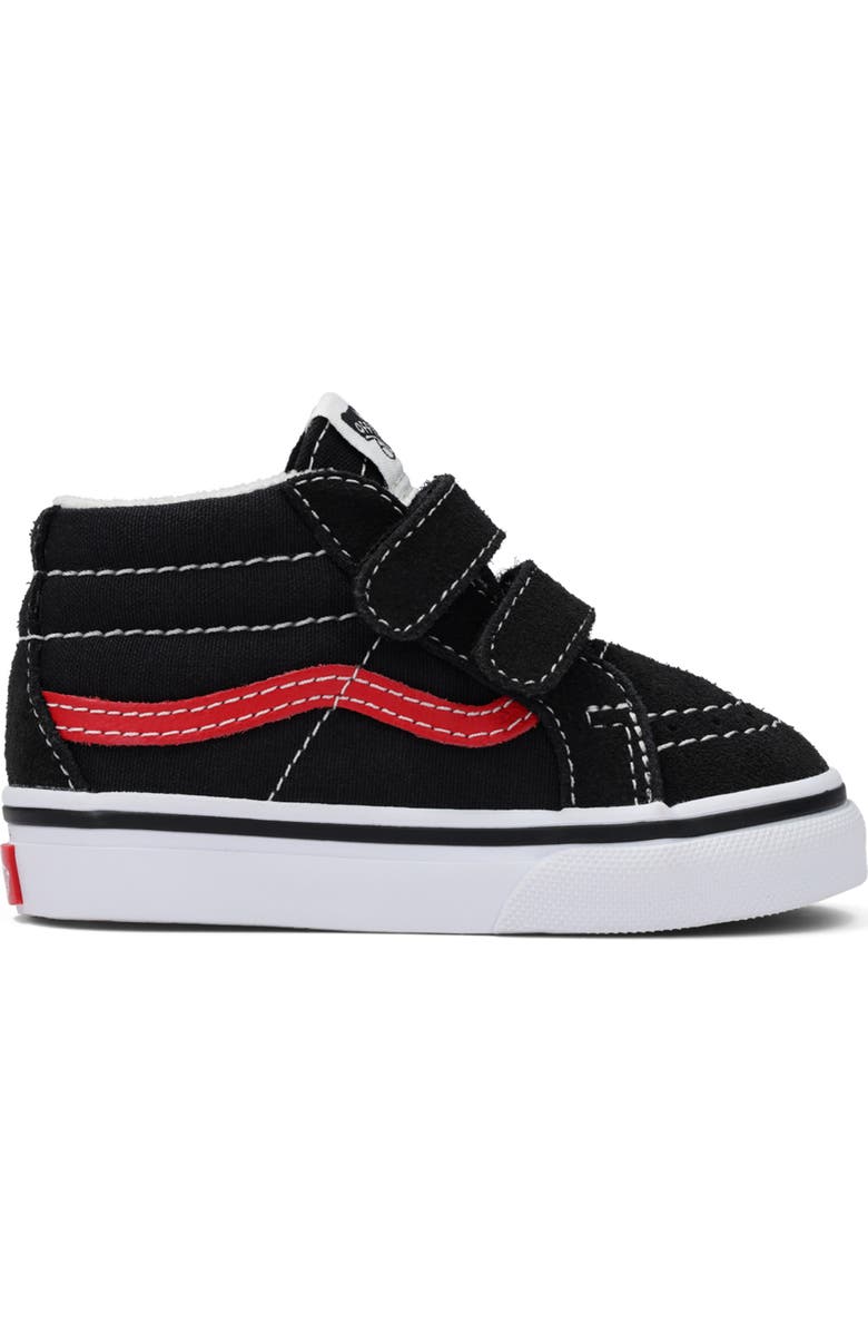 Vans Kids' Sk8-Mid Reissue V Retro Sneaker, Main, color, Retro Pop Black/Red
