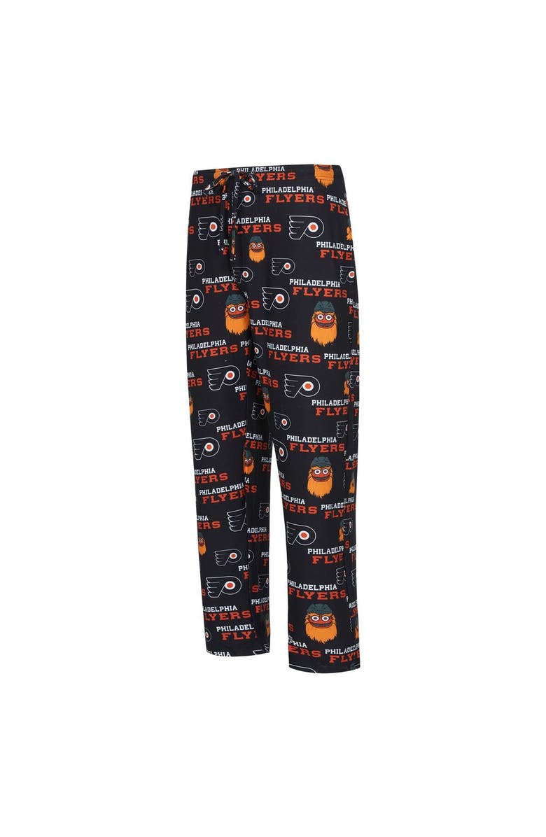 CONCEPTS SPORT Men's Concepts Sport  Black Philadelphia Flyers All Over Print Knit Pants, Alternate, color, Black