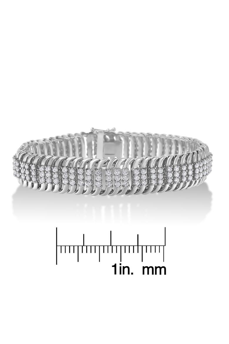 14K White Gold 5.0Cttw Diamond S Wave Serpentine Tennis Bracelet, Alternate, color, White