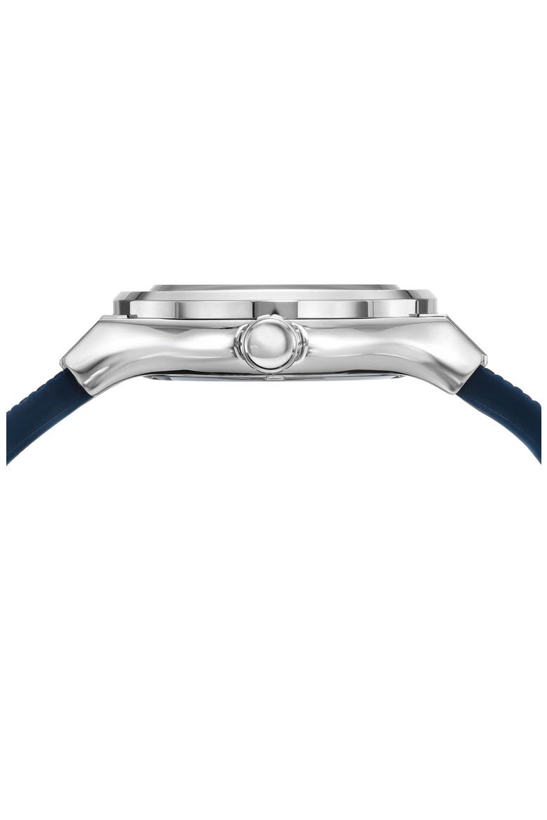 Cruz Silicone Automatic Watch, 45mm, Alternate, color, BLUE