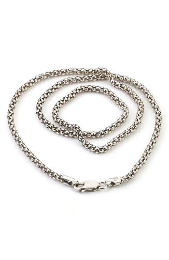 Samuel B. Sterling Silver Popcorn Chain Necklace In Silver