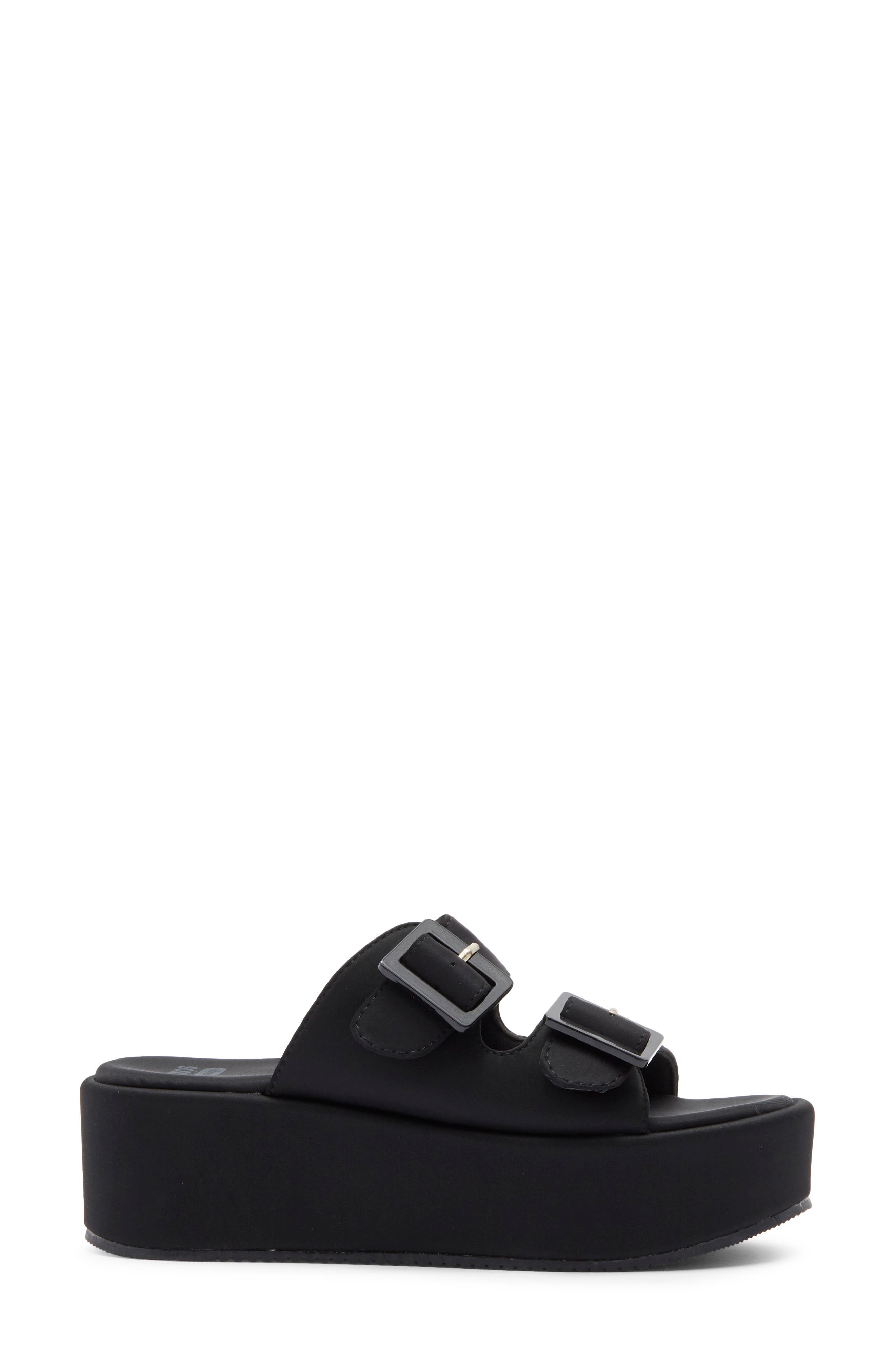 ASOS DESIGN Taxon Buckle Platform Wedge Sandal, Alternate, color, 