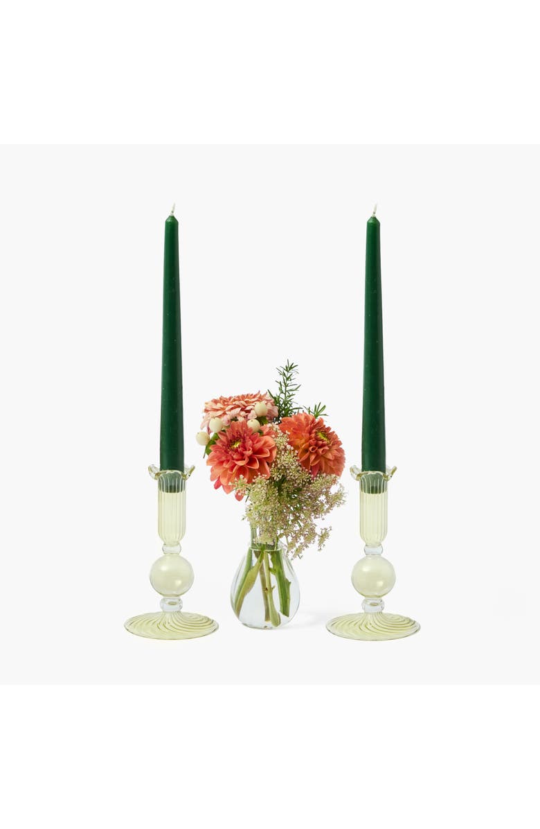 Mrs. Alice Small Eden Candle Holders, Alternate, color, Green
