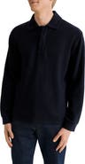 Eton Boiled Wool Long Sleeve Polo