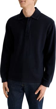 Eton Boiled Wool Long Sleeve Polo