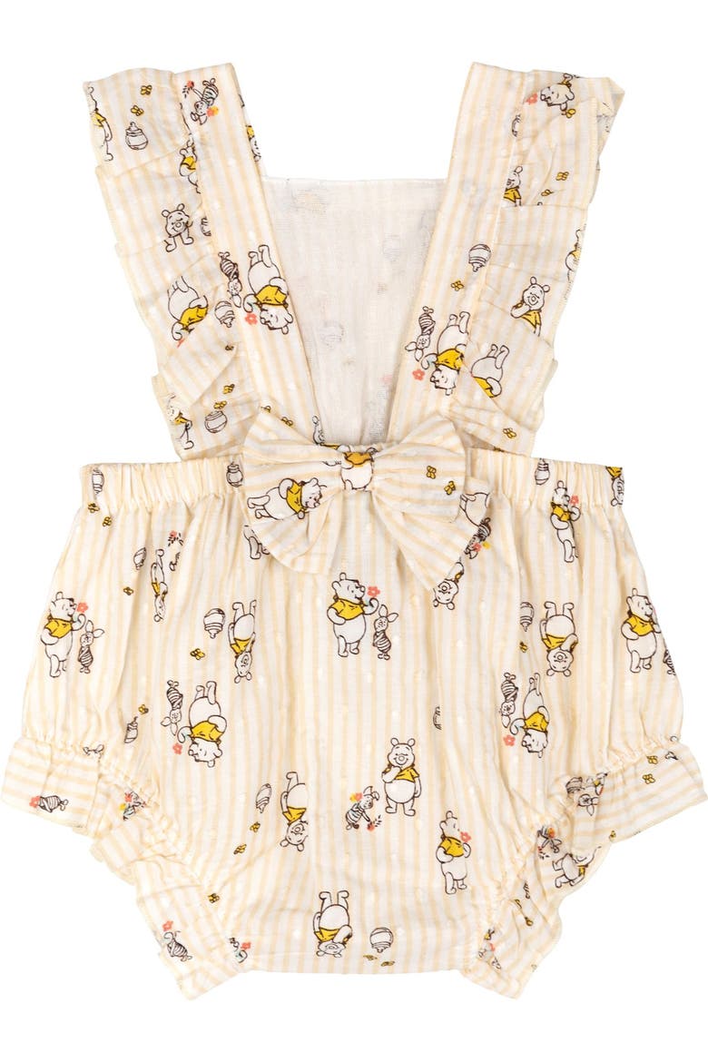 Winnie the Pooh Sleeveless Bubble Romper, Alternate, color, Ivory Pooh Piglet