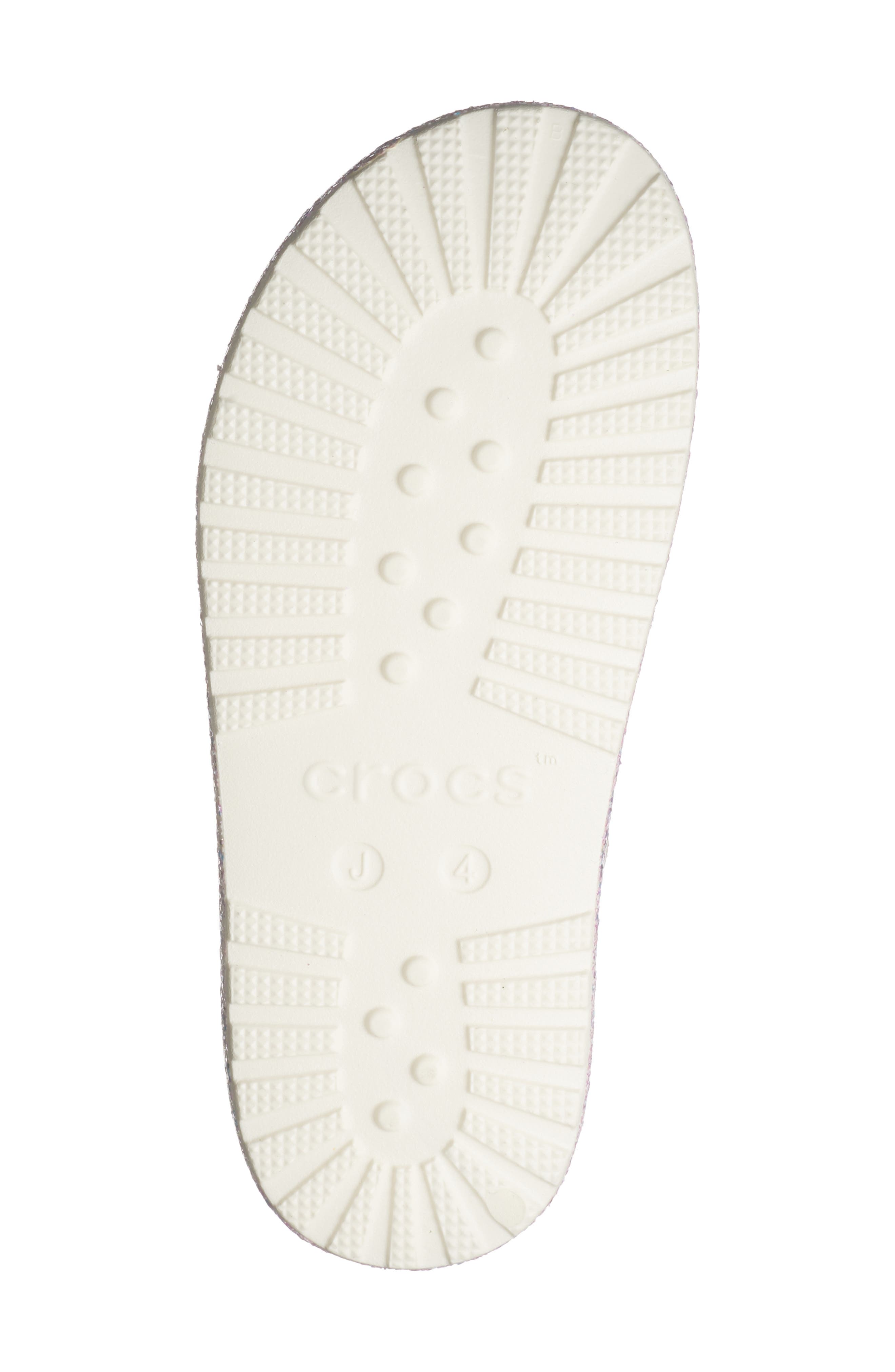 CROCS Kids' Glitter Fisherman Clog, Alternate, color, Chalk