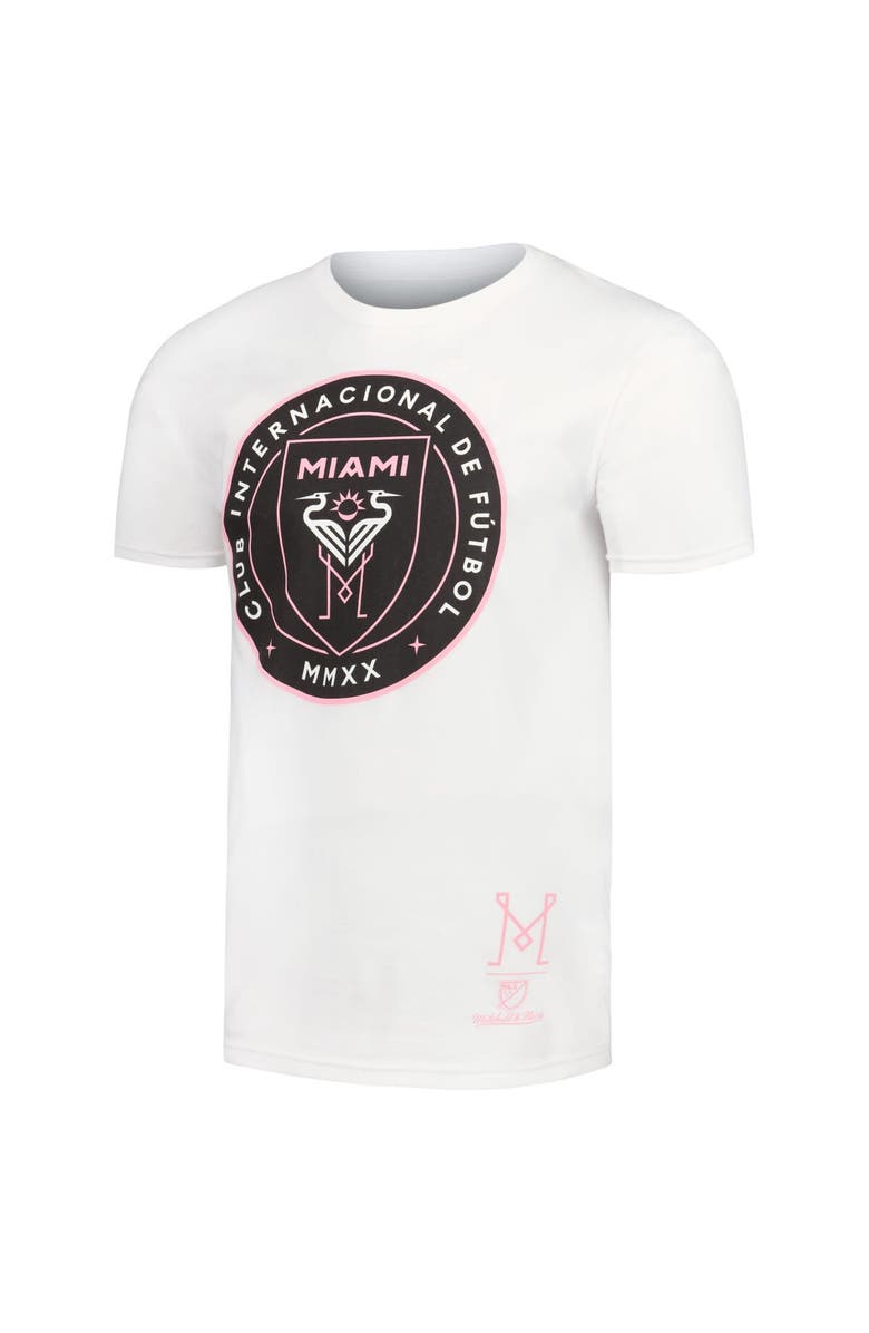 Mitchell & Ness Men's Mitchell & Ness White Inter Miami CF Crest T-Shirt, Alternate, color, 
