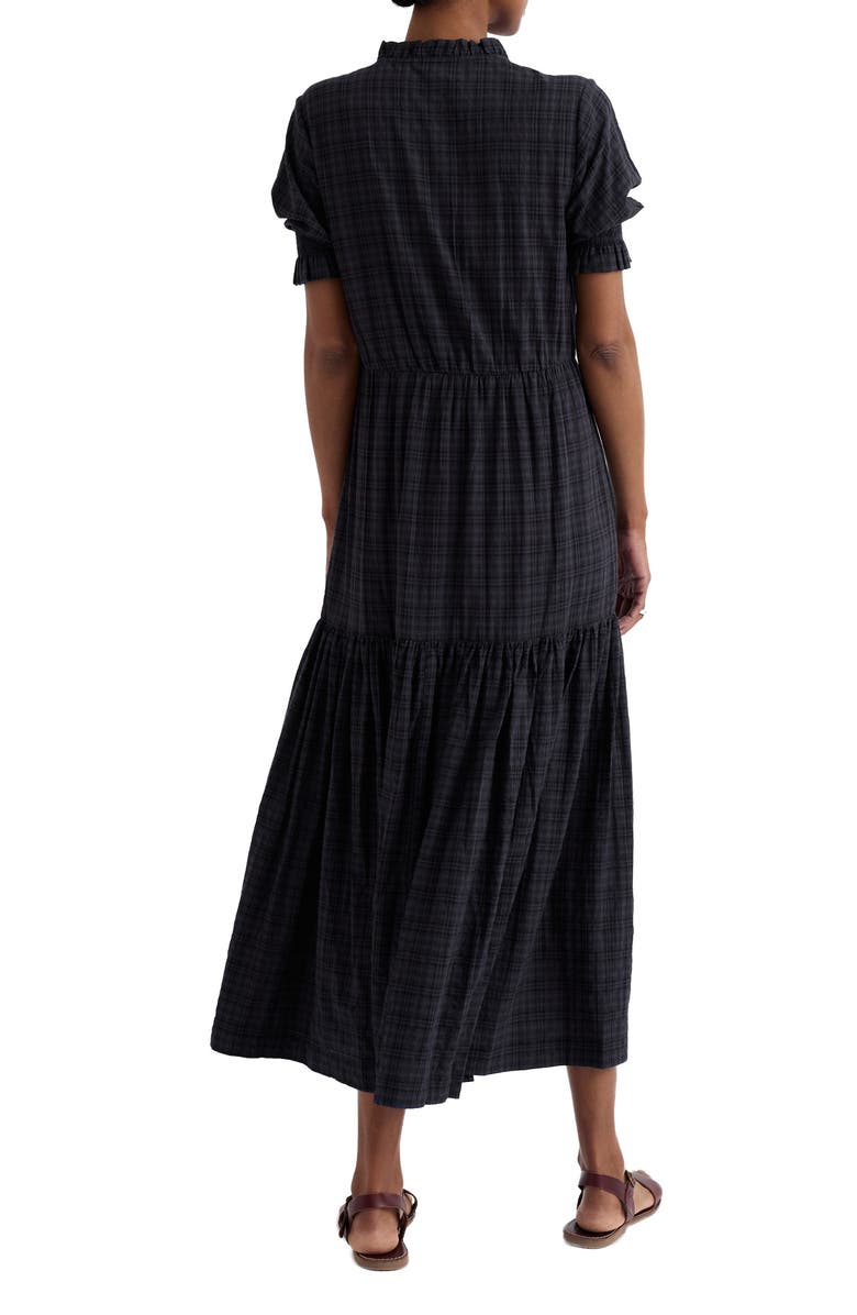 Seasalt Cornwall Feather Star Puff Sleeve Tiered Organic Cotton Blend Dress, Alternate, color, 
