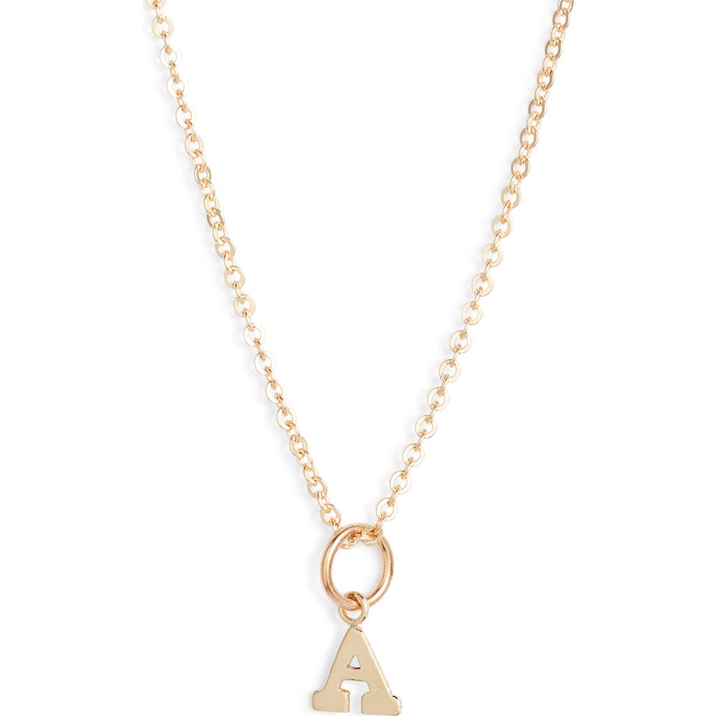 Nashelle Initial Pendant Necklace In Gold Fill - A