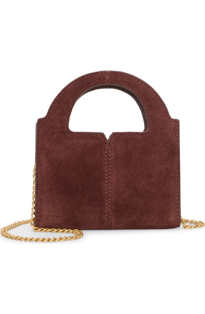 Vince Camuto Aleah Suede Wallet on a Chain, Main, color, Red Currant