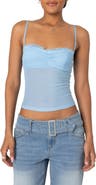 EDIKTED Elina Lace Trim Mesh Camisole