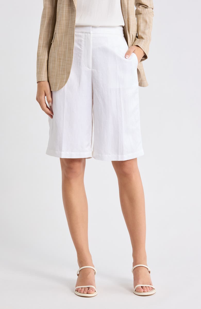 BOSS Telini Shorts, Main, color, Wht