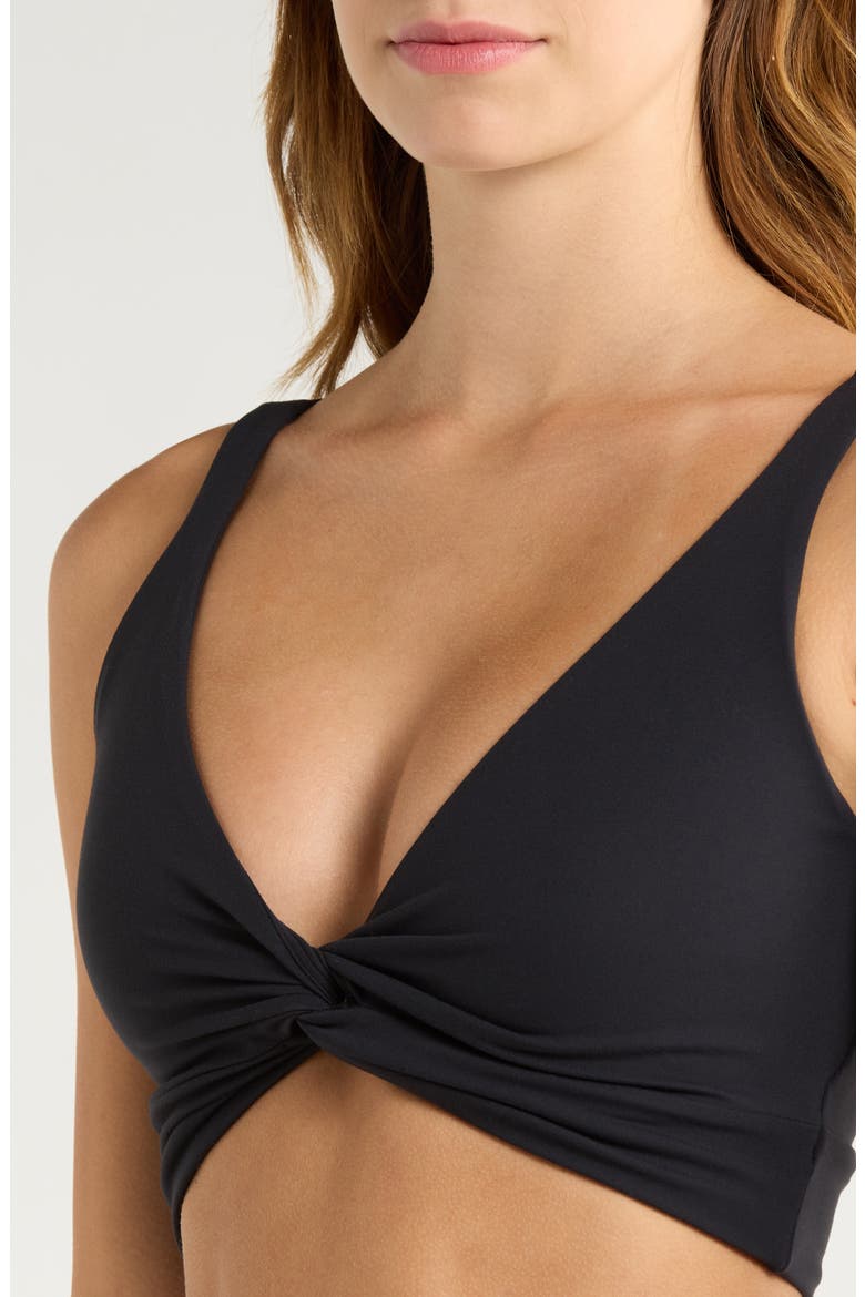FP Movement Never Better Twist Front Sports Bra, Alternate, color, BLACK