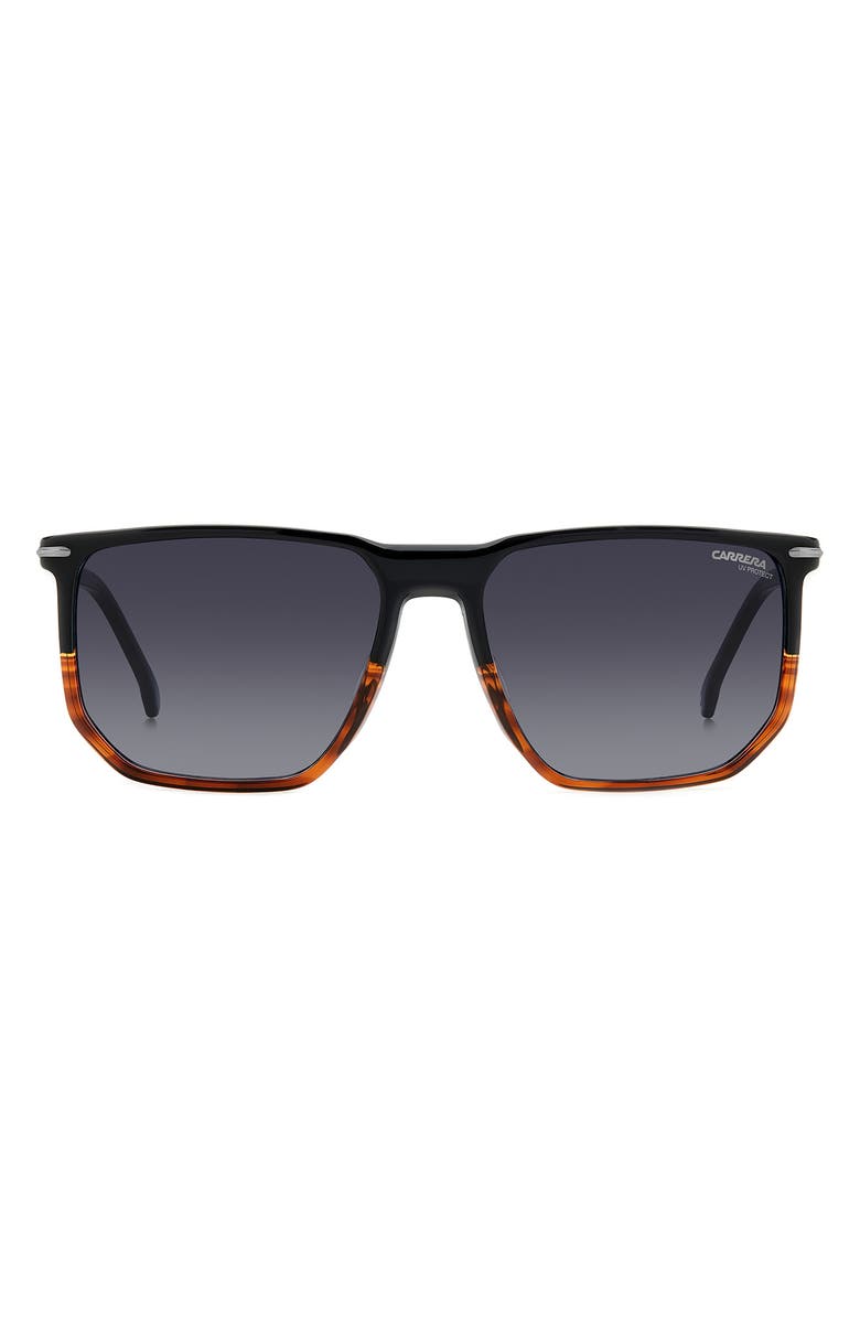 Carrera Eyewear 58mm Square Sunglasses, Main, color, Black Havana