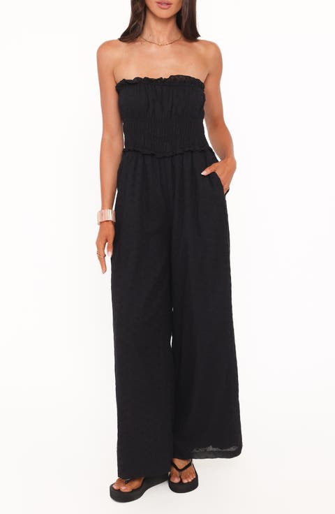 Yulissa Strapless Eyelet Jumpsuit