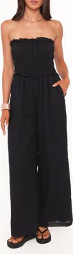 Petal & Pup Yulissa Strapless Eyelet Jumpsuit