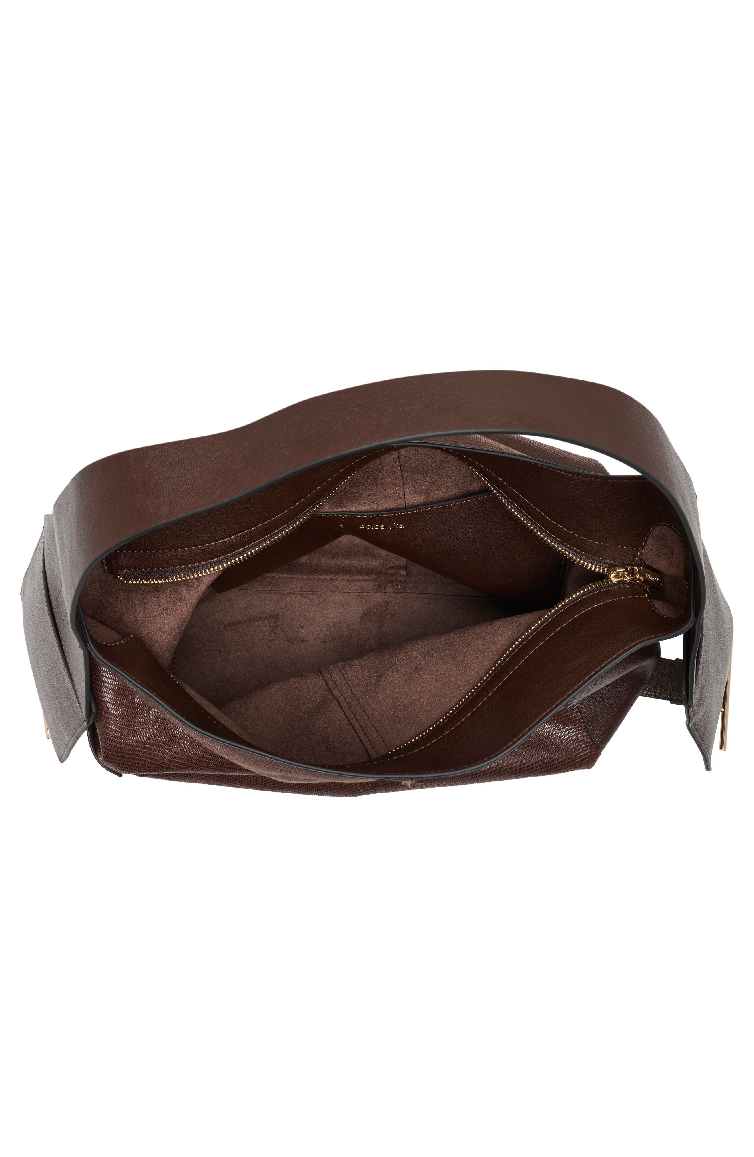 Faux Leather Shoulder Bag, Alternate, color, ESPRESSO