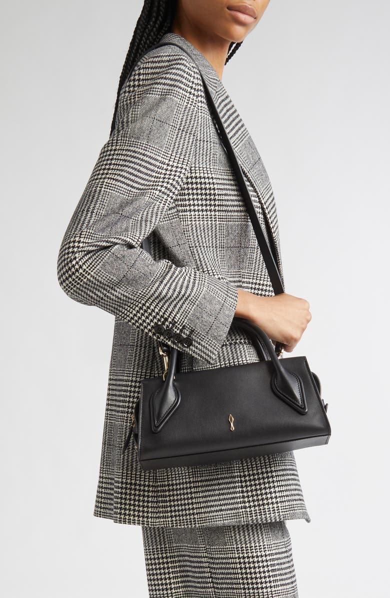 Christian Louboutin Mini Lambskin Baquette Bag, Alternate, color, Black