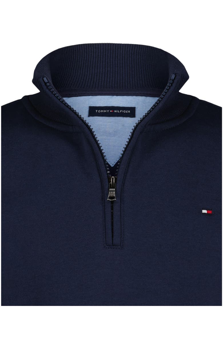 Tommy Hilfiger Kids' Tommy Quarter Zip Pullover, Alternate, color, Mood Indigo