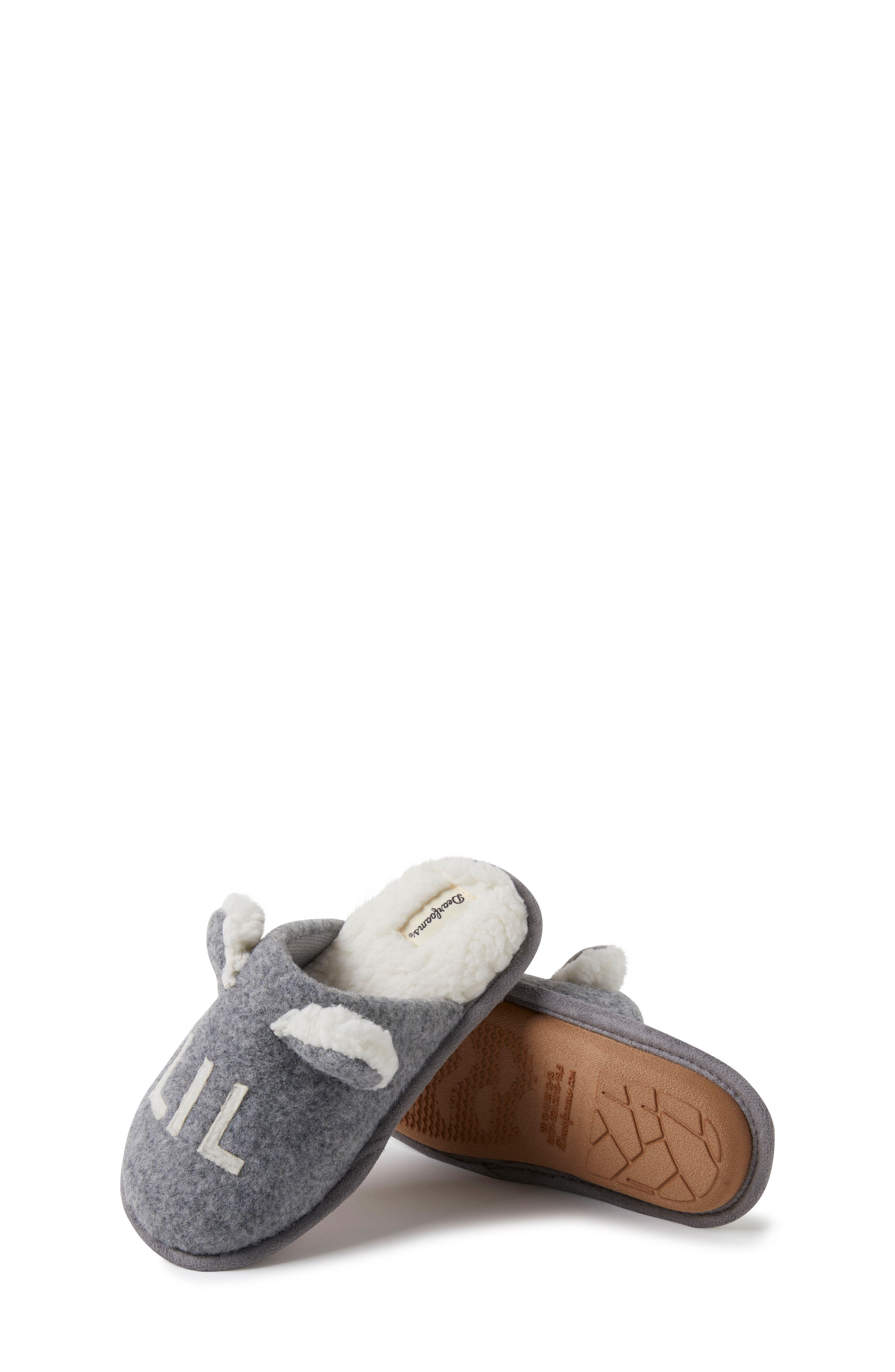 Casey Lil Bear Family Scuff Slipper, Alternate, color, LIGHT HEATHER GREY