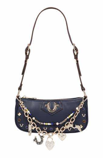 Studded Chain Faux Leather Shoulder Bag