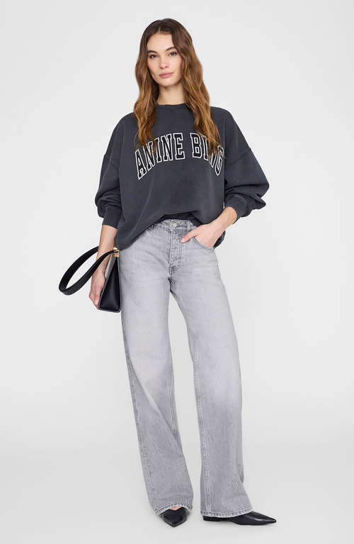 Anine Bing Miles New Classic Sweatshirt In Black