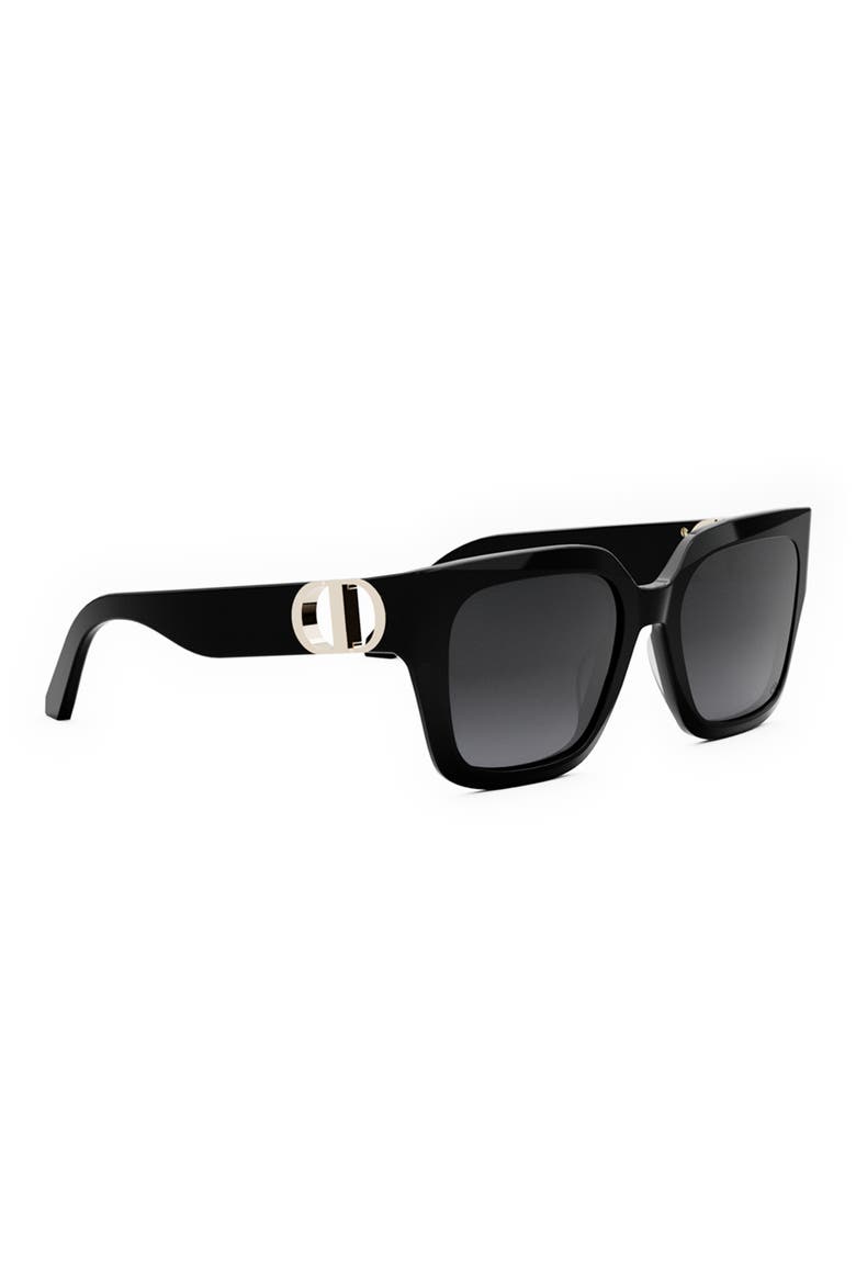 30Montaigne S8U 54mm Square Sunglasses, Alternate, color, SHINY BLACK / GRADIENT SMOKE